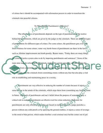 Crime and punishment