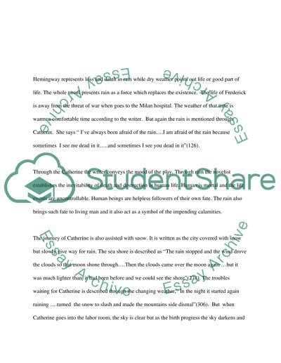 The role of symbolism in Hemingways A Farewell to Arms