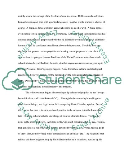 The Ridiculous Man as Existential Hero