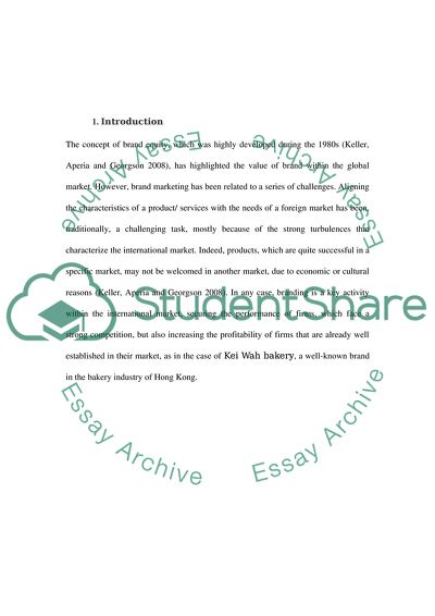 Entrance in the UK Market of Kei Wah Bakery from Hong Kong