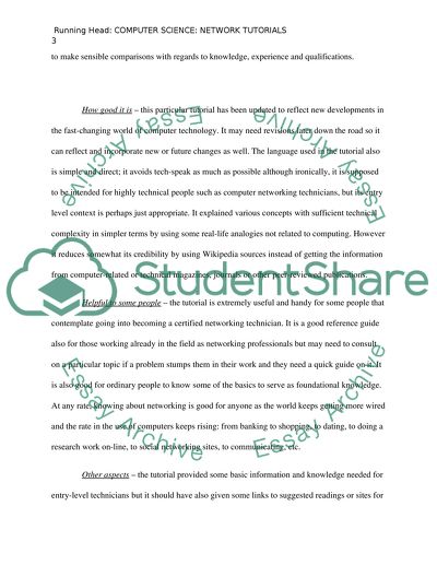 Computer Science: Network Tutorials