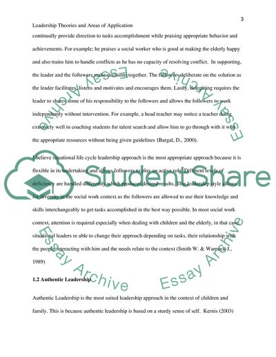 Leadership Theories and Areas of their Application