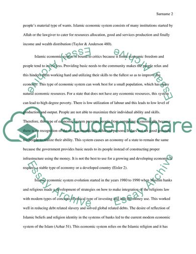 Comparison of Capitalism with the Islamic Economic System