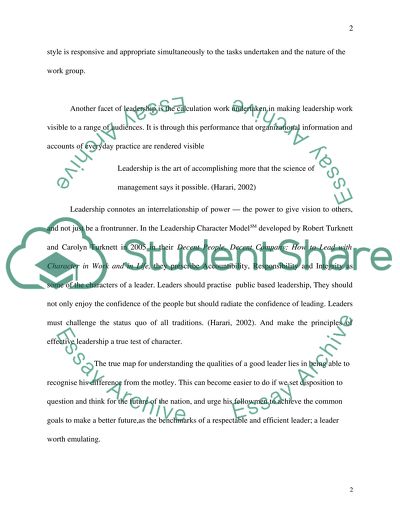 The Concept of Leadership