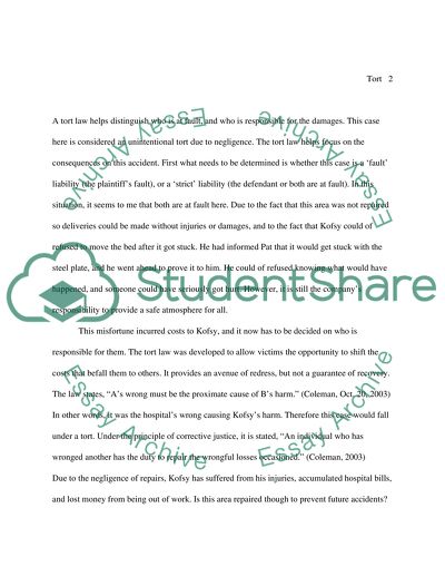 Business Law-Tort - Kofsy