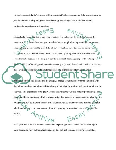 Reflection on assessment feedback