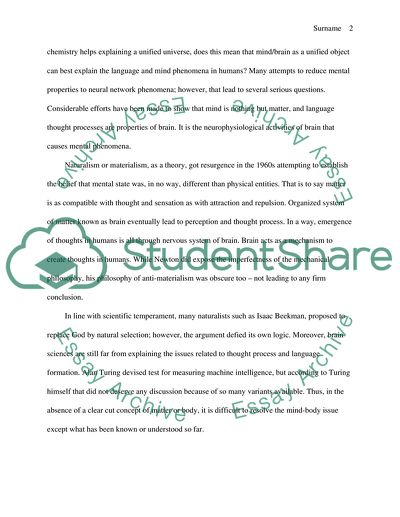 Mind-Body Problem Summary