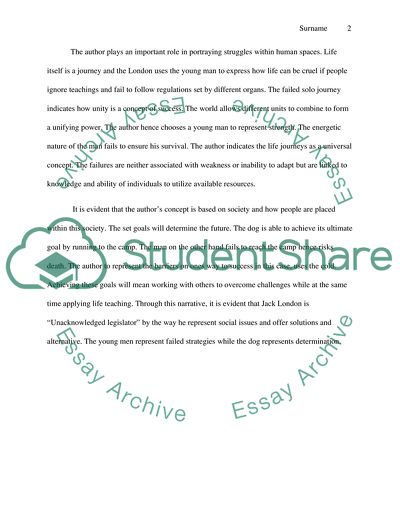 To build a Fire by Jack London