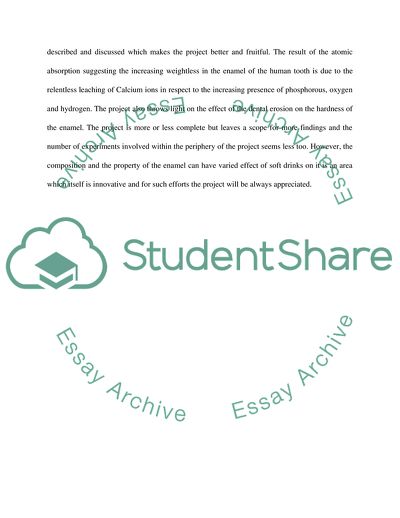 Summary and Criticism of Dental Erosion in Human Enamel