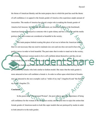 The poem Phenomenal Woman