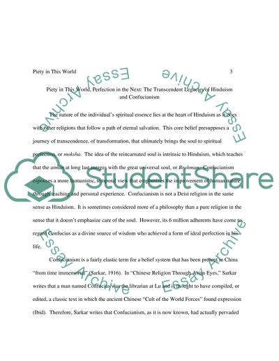 The Transcendent Legacies of Hinduism and Confucianism