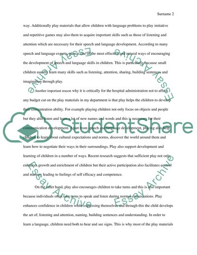 Importance of play in the speech and language therapy