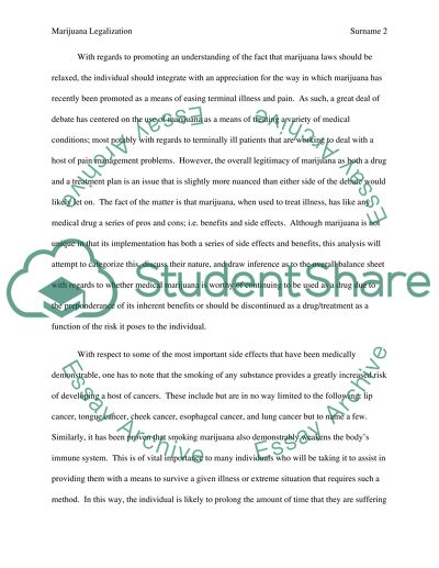 An Argument in Favor of Marijuana Legalization