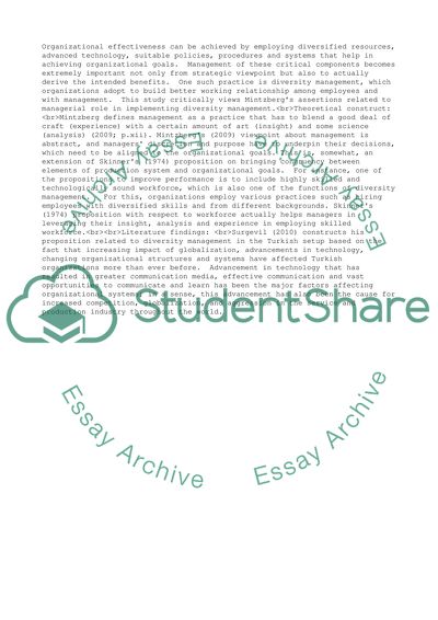 The role of technology and management for the success of an organization