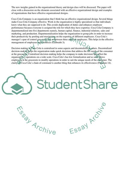 Elements of an Effective Organizational Design