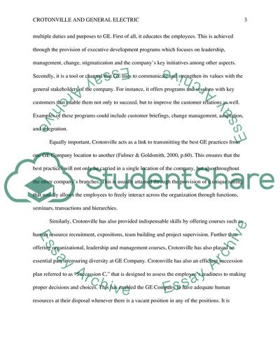 Crotonville and General Electric