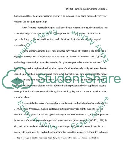 Digital Technology and Cinema Culture