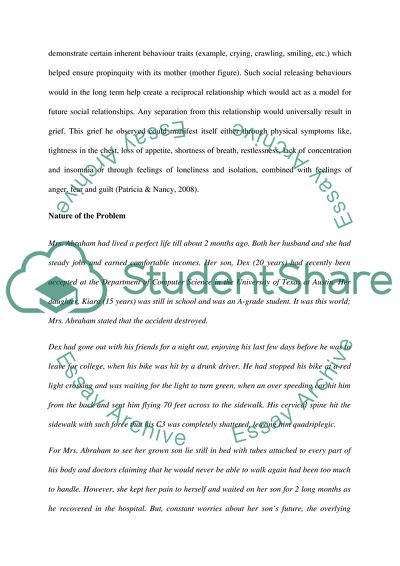 grief and loss social work essay