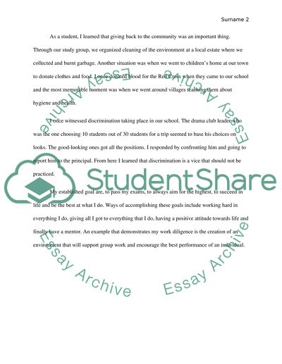 Examples of Leadership Experience