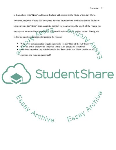 Press release critique