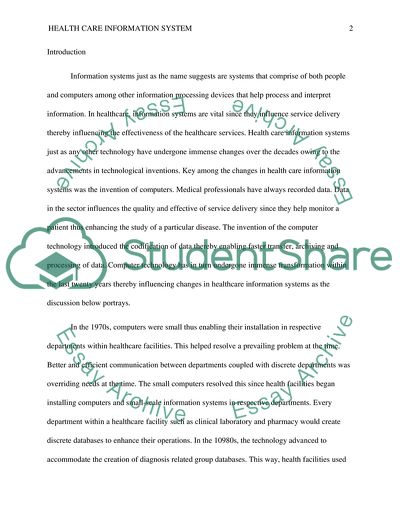Evolution of Healthcare Information Systems