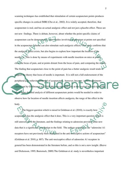 The effect of acupuncture at the cellular level