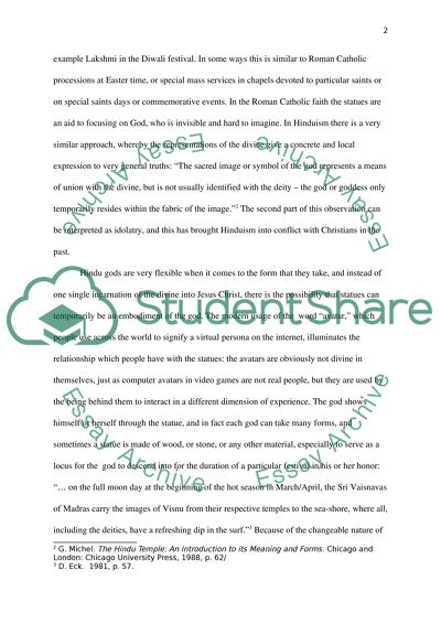 Hindu veneration of statues