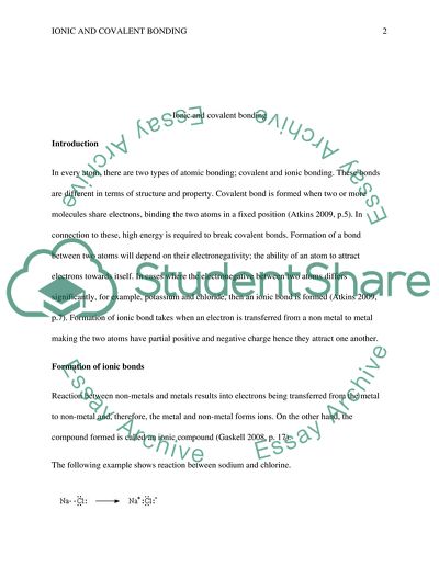 Ionic and Covalent Bonding