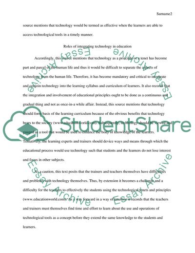 Technology Integration in Education