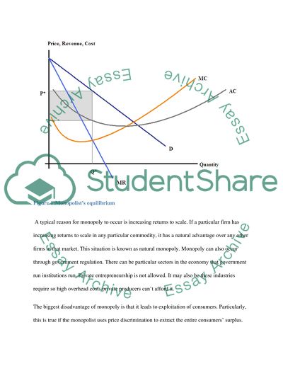 a level economics monopoly essay