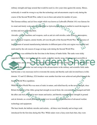 World War 2 Technological Advancement Essay