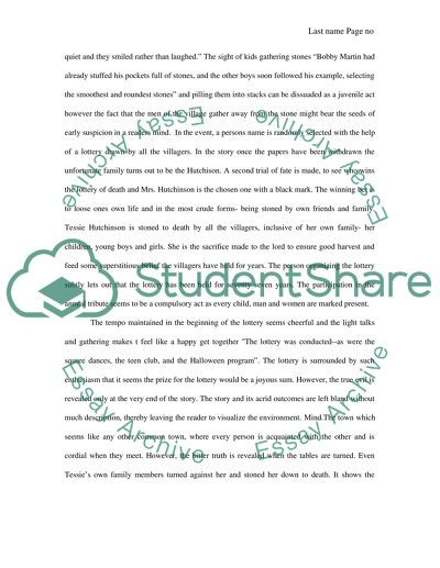 Shirley Jacksons The Lottery