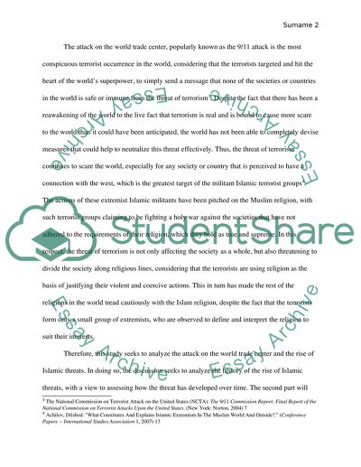 The attack on the world trade center and the rise of islamic threats