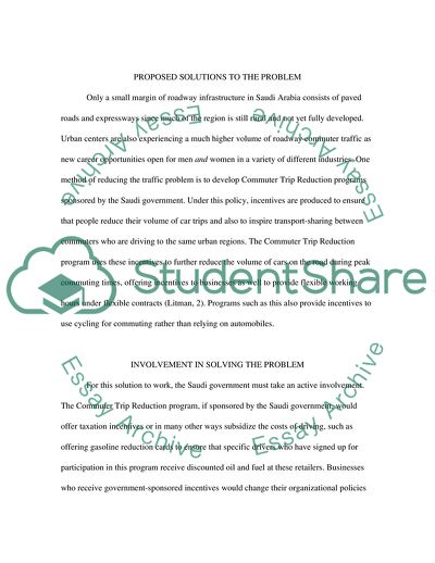 The Traffic Problem and the Commute Trip Reduction Program