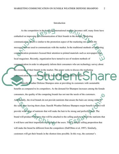 Marketing Communication on Sunsilk weather defense shampoo