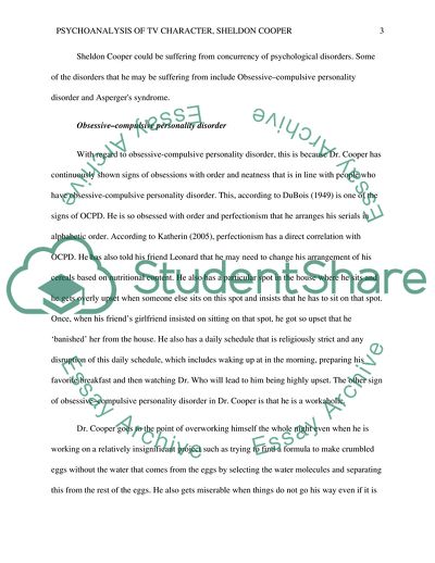 Psychoanalysis of Sheldon Cooper, a TV Character