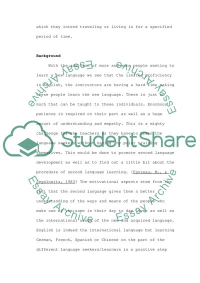 Does Motivation Play a Major Part in Second Language Acquisition