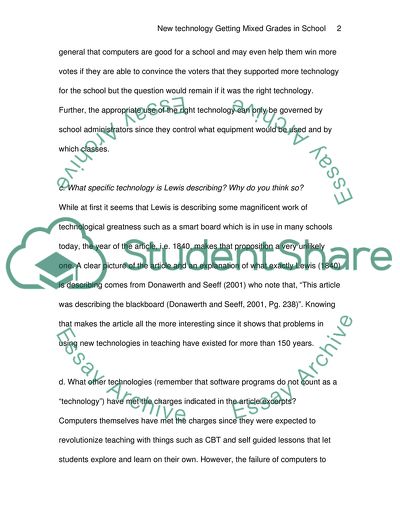 New technology Getting Mixed Grades in School