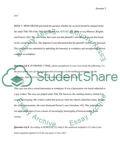 Workplace Sexual Harassment