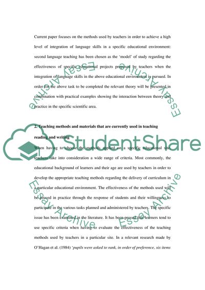 Effectiveness of the Teaching