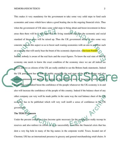 Interest Rate Effects on the Tesco Company