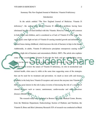 Vitamin D Deficiency
