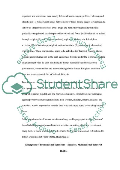 Terror Its Origin and the Big Picture