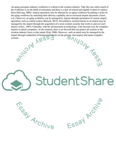 Threats to the Aviation Industry