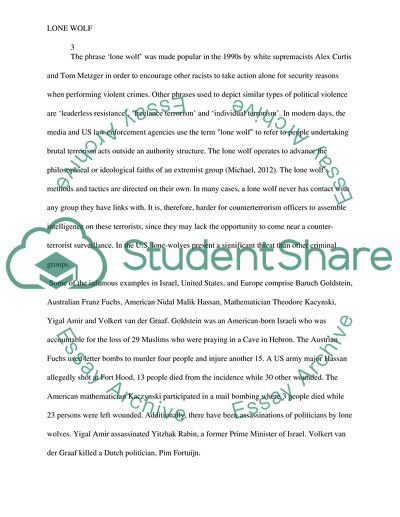 Lone Wolf Terrorism and National Security