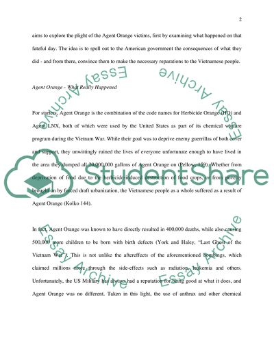 More Help for Agent Oranges Victims