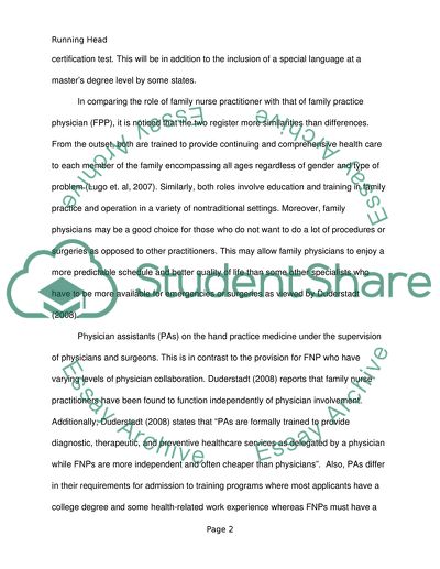 Nurse practitioner essay