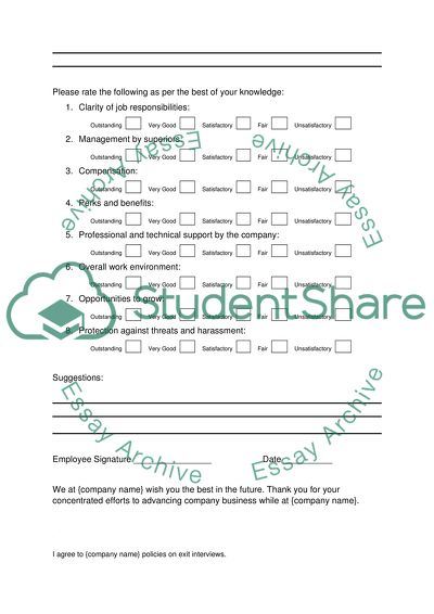 The Role of Exit Interviews