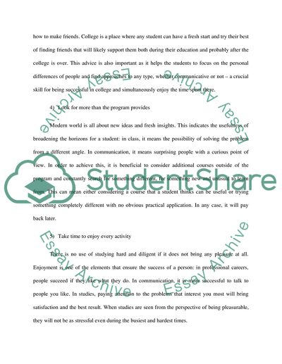 Success in College: Things to Remember