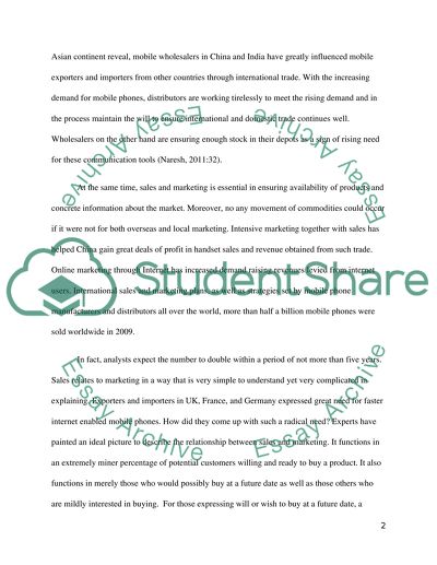 Sales and Marketing in Communication Industry